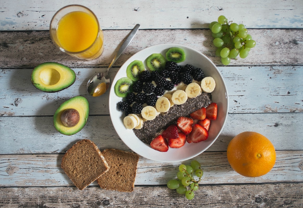 Protein smoothie bowl with toppings